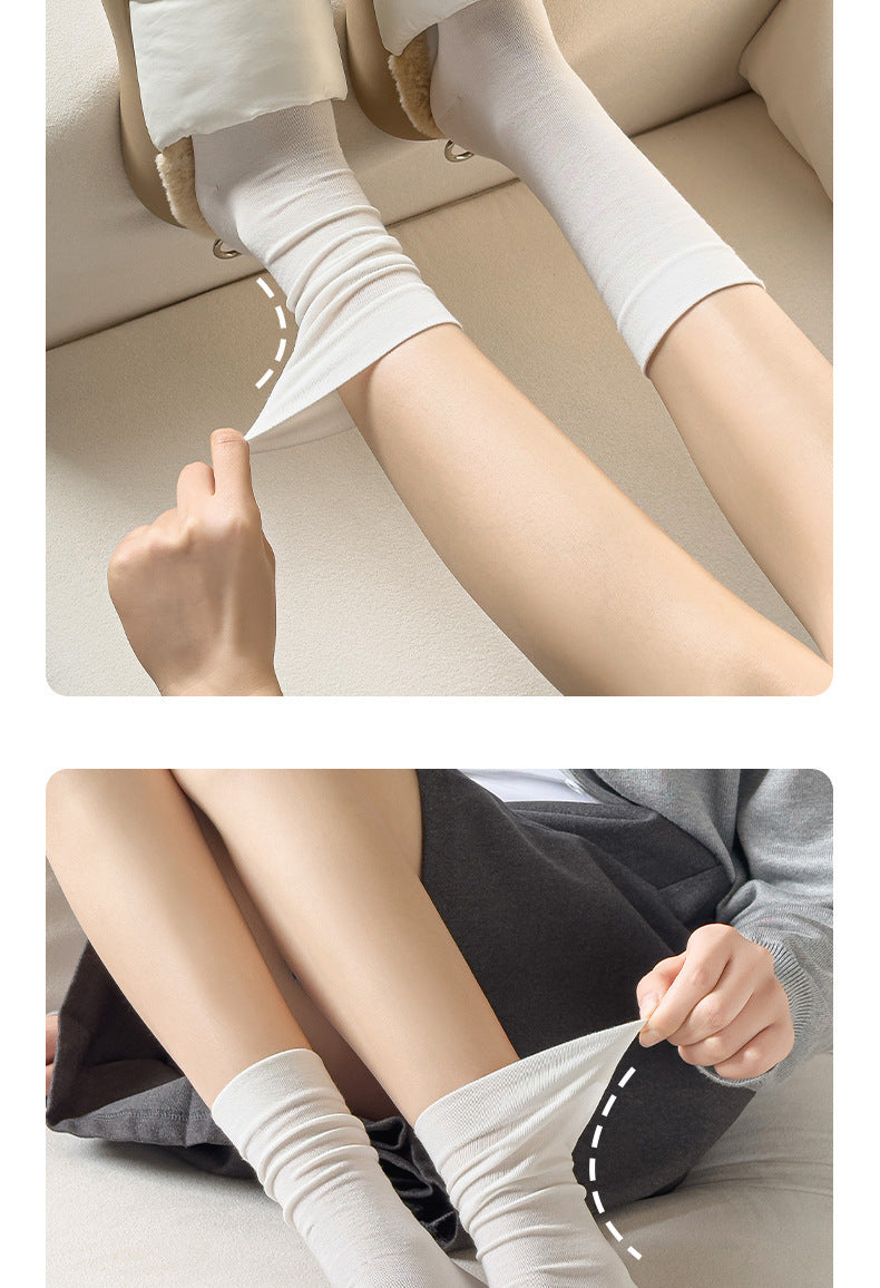Mulberry Silk Slouch Crew Socks | Seamless Breathable Women's Socks