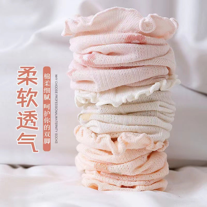 Breathable Ruffled Crew Socks | Thin Summer Women's Mid-Calf Socks