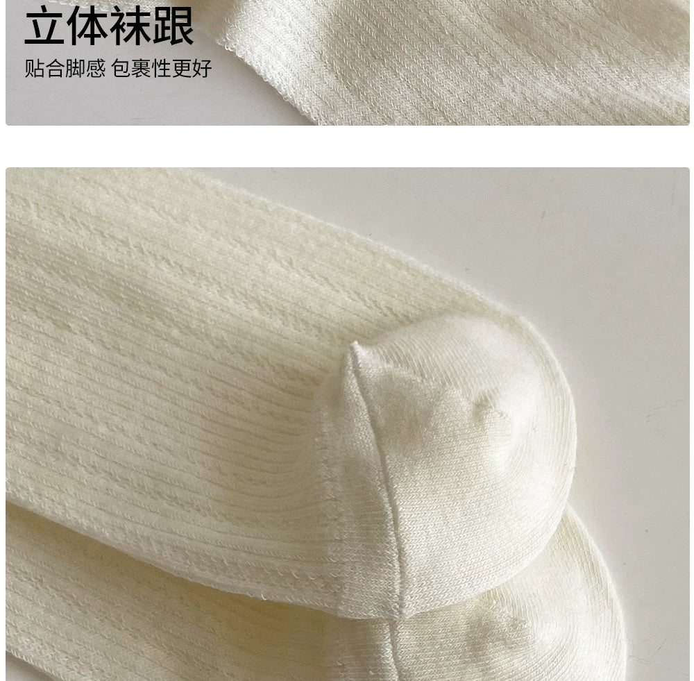 Ballet Style Crew Socks | Thin Breathable Summer Calf Socks for Women