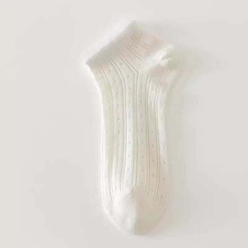 Feminine Bow Ankle Socks | Combed Cotton Women's Socks