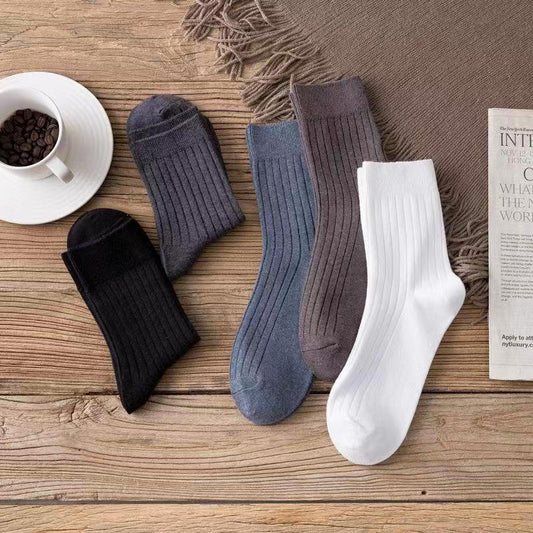 Solid Cotton Everyday Socks | Versatile Casual Business Athletic