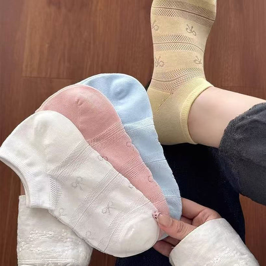 Breathable Mesh No-Show Socks for Women | Thin Summer Socks