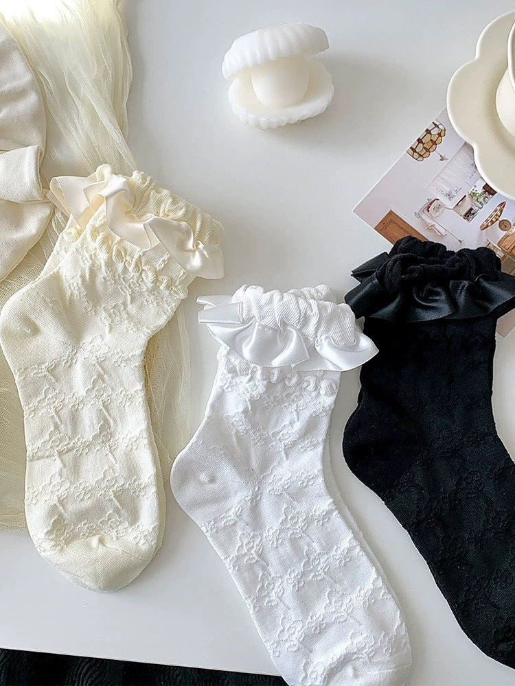 Ruffled Lace Crew Socks for Women | Sweet Lolita JK Fashion Socks