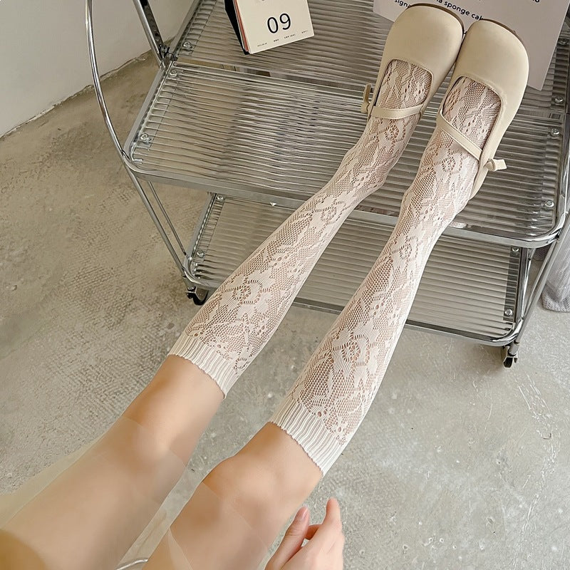 Lace Knee High Socks for Women | Sheer Breathable Summer Socks