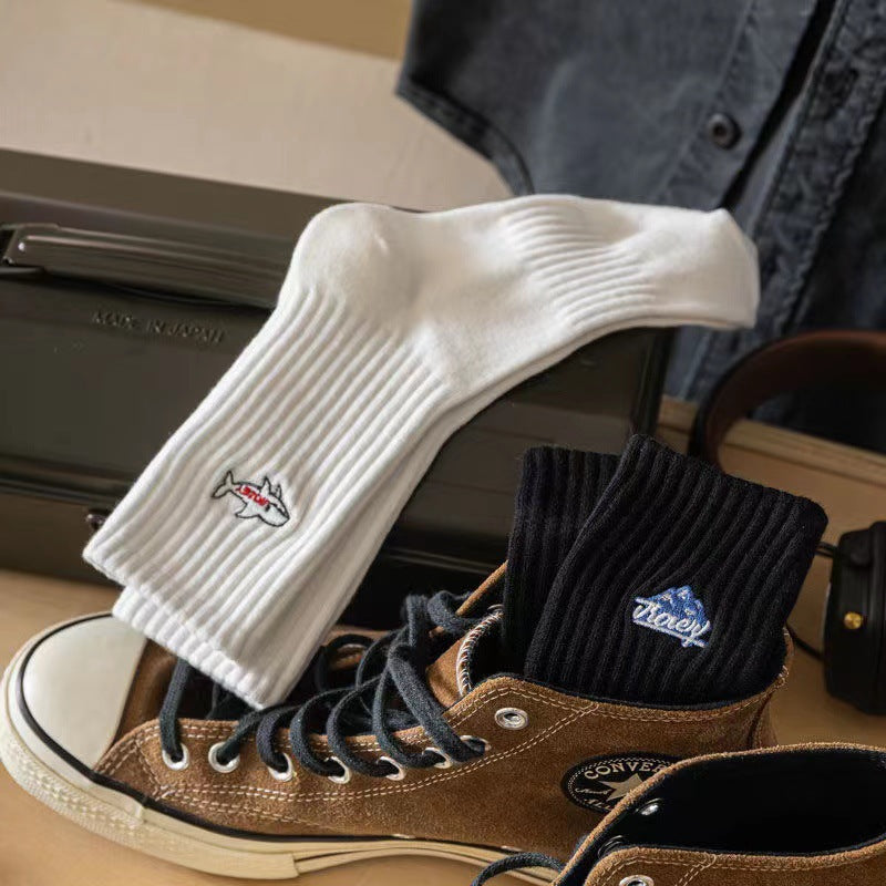 Trendy Cotton Crew Socks for Men | Casual Mid Calf Everyday Socks