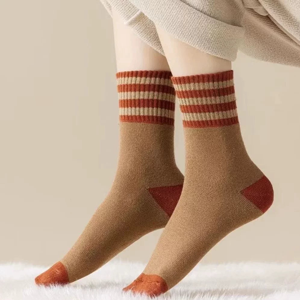 Thermal Fleece Lined Crew Socks for Women | Thick Winter Warm Socks