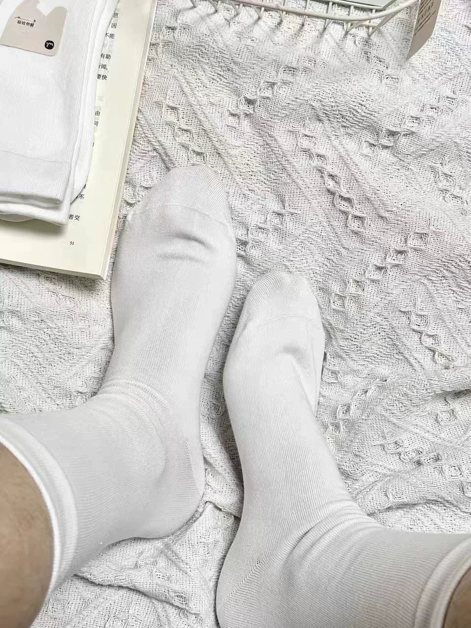 Slouch Crew Socks for Women | Soft Neutral Meillard Everyday Socks